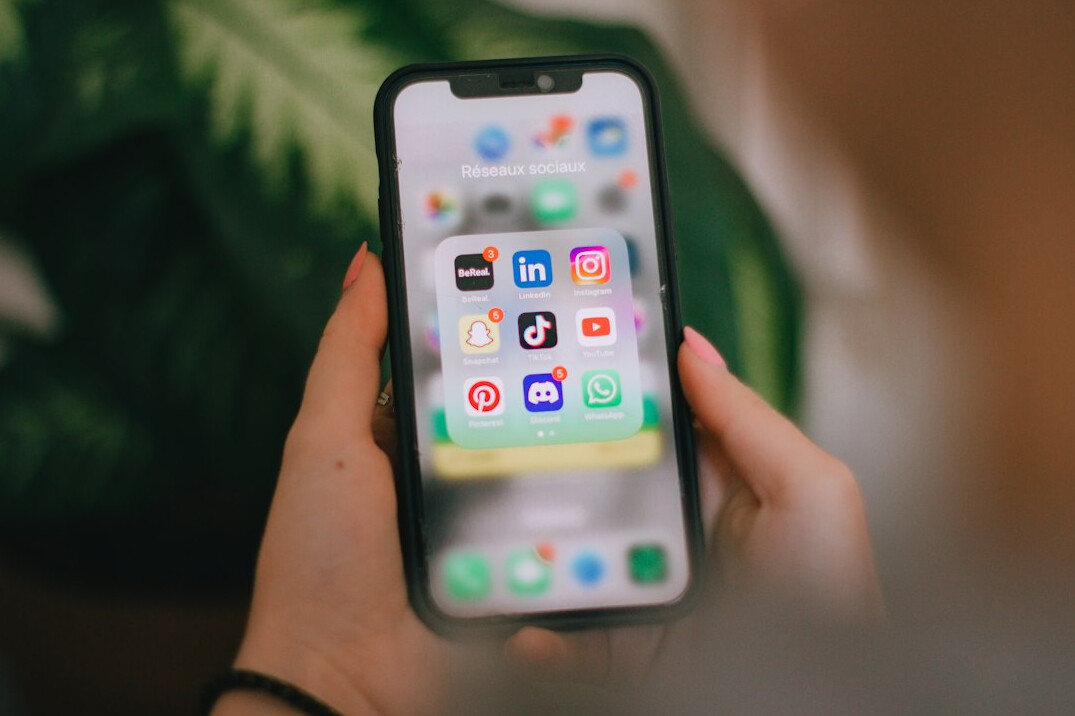 social media on phone